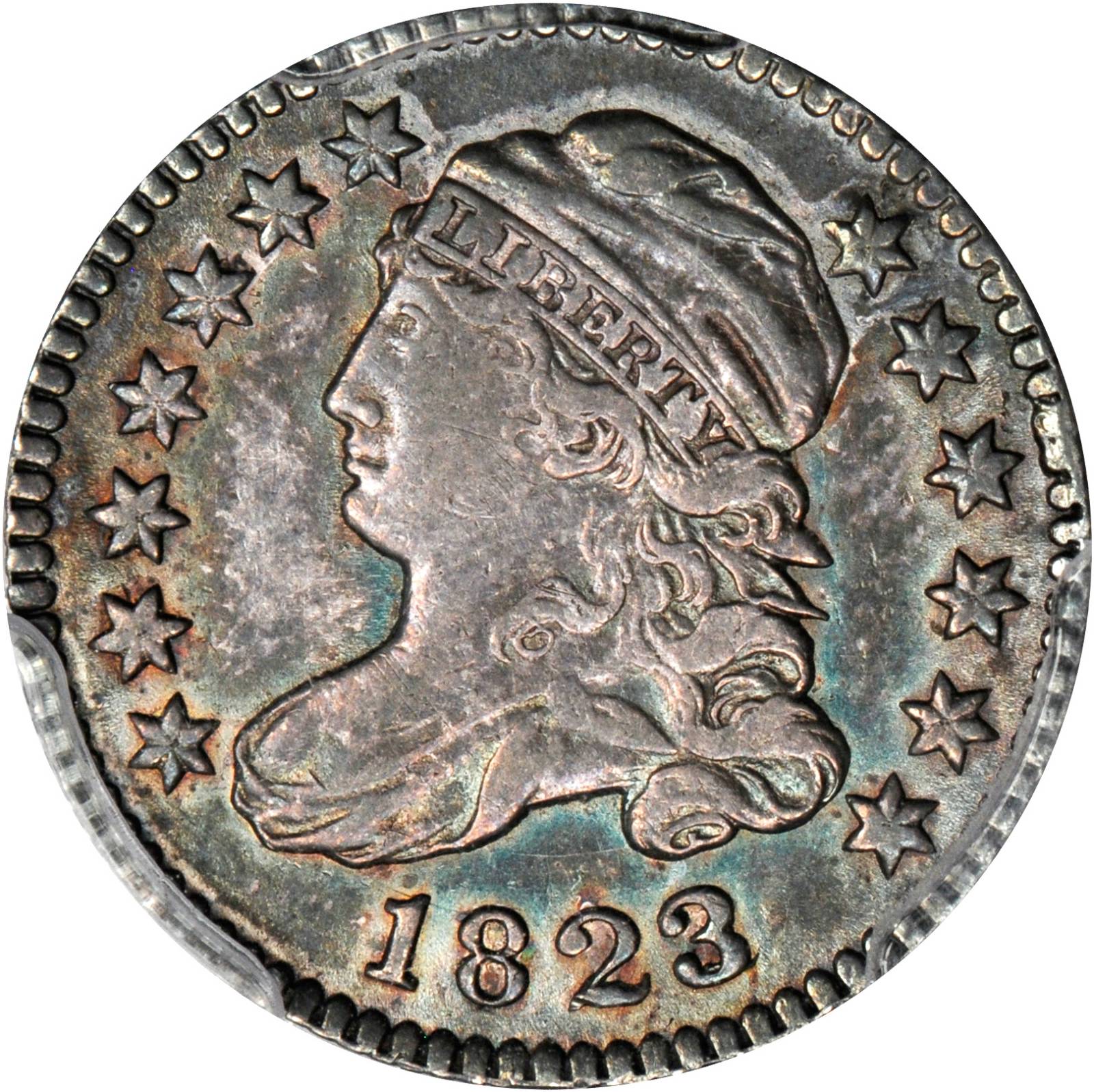 1823/2 Capped Bust Dime. JR-1. Rarity-3. Small Es. EF-45 (PCGS).