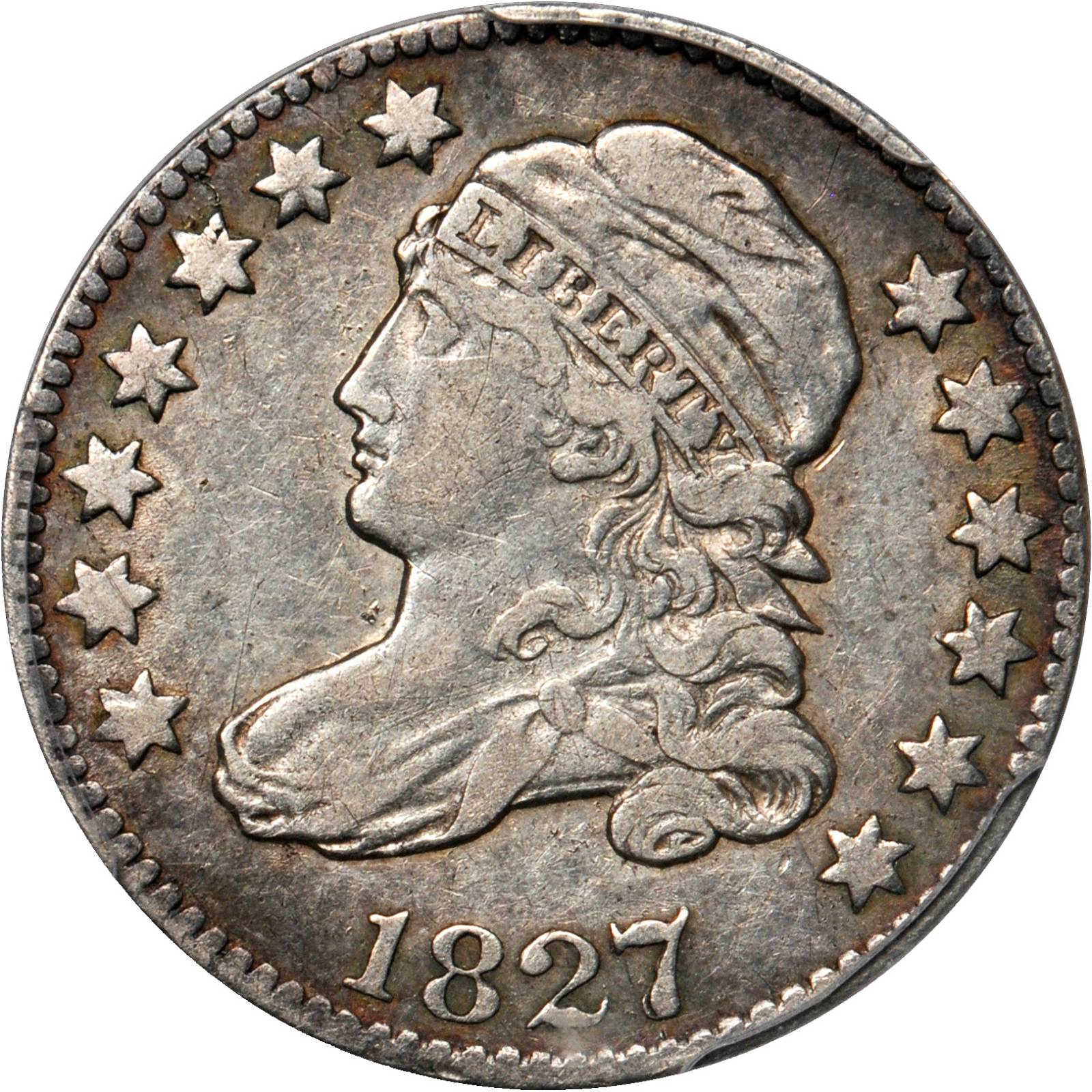 1827/7 Capped Bust Dime. JR-1. Rarity-2. VF-35 (PCGS).