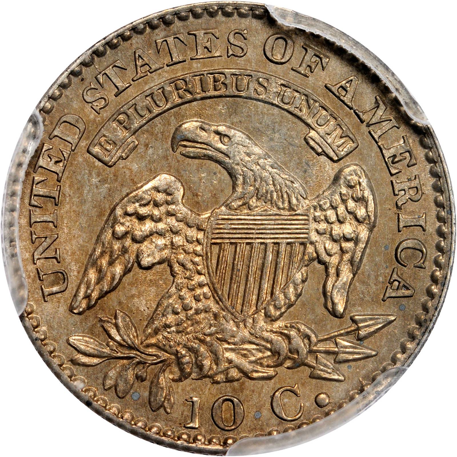 1829 10c Large 10C, JR-2 AG3 CAC thumbnail 8
