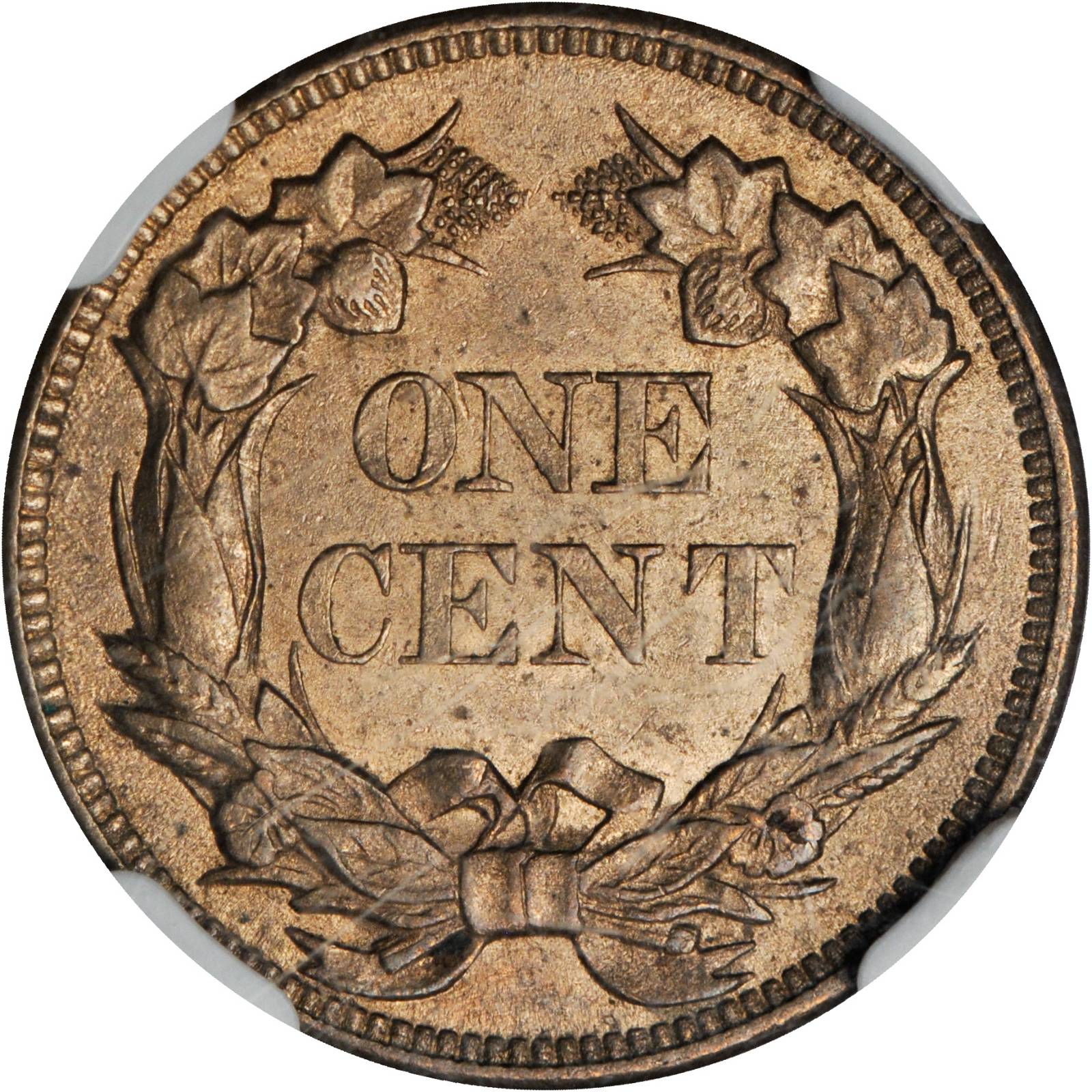 1858/(7) 1c LL, Weak Overdate, FS-302, S-7 MS thumbnail 4
