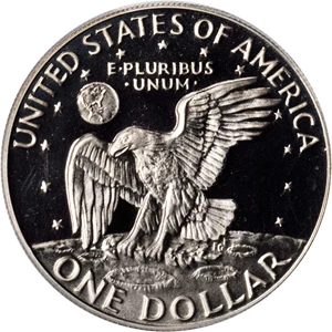 image for: 1974-S Eisenhower Dollar. Copper-Nickel Clad. David Hall Signature. Proof-70 Deep Cameo (PCGS).
