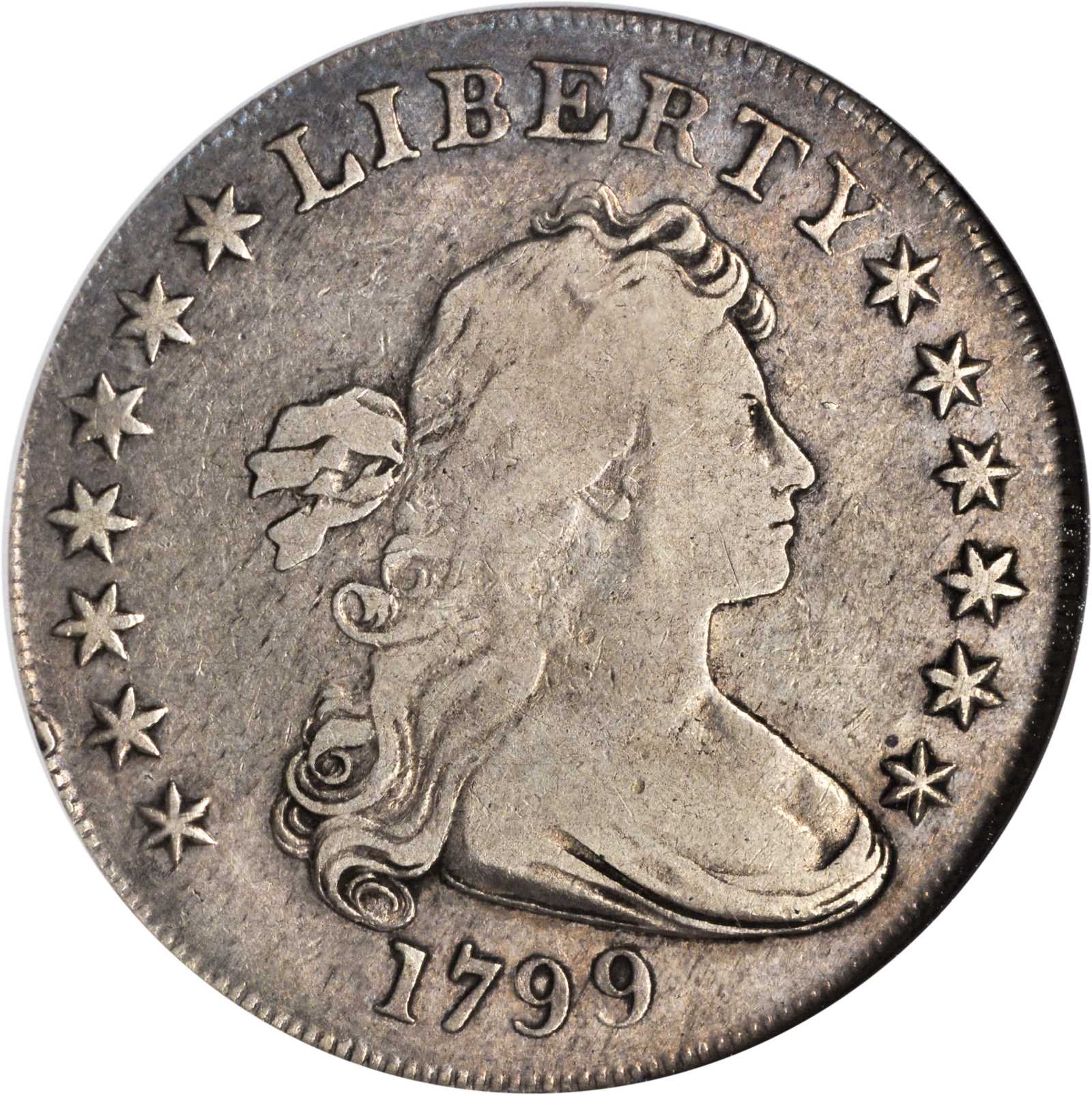 1799 $1  7x6 Stars, B-22, BB-168 AG3 thumbnail 3