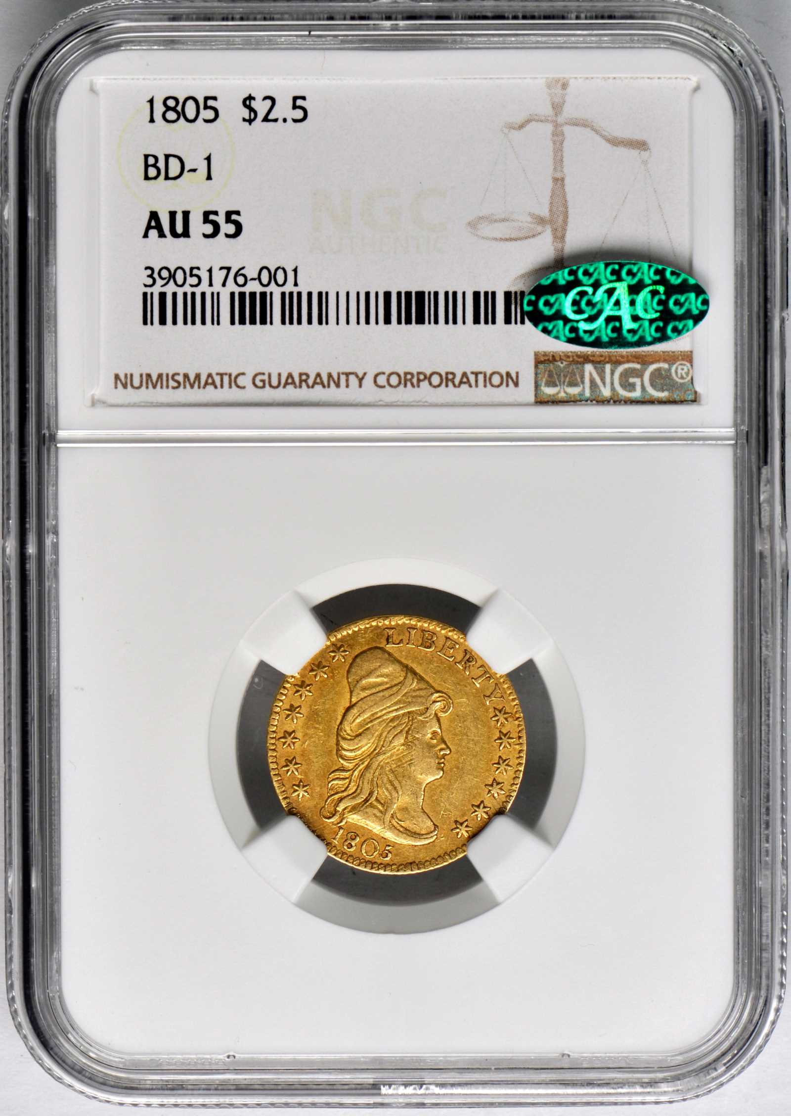 1805 $2 1/2 BD-1 VF20 thumbnail 6