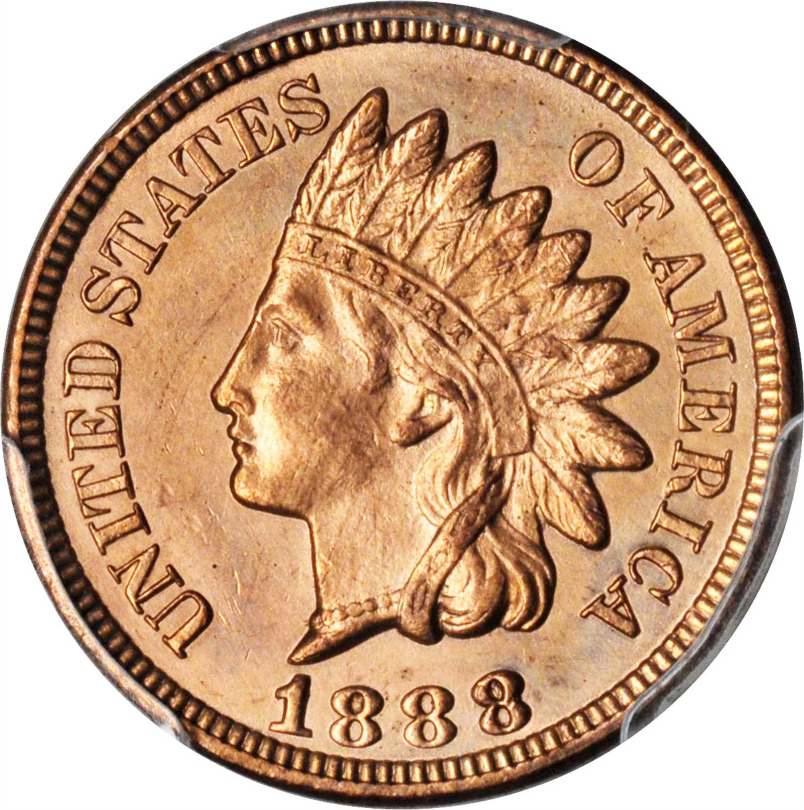 1888 Indian Cent. Snow-2, FS-302. Repunched Date. Genuine--Cleaning (PCGS).