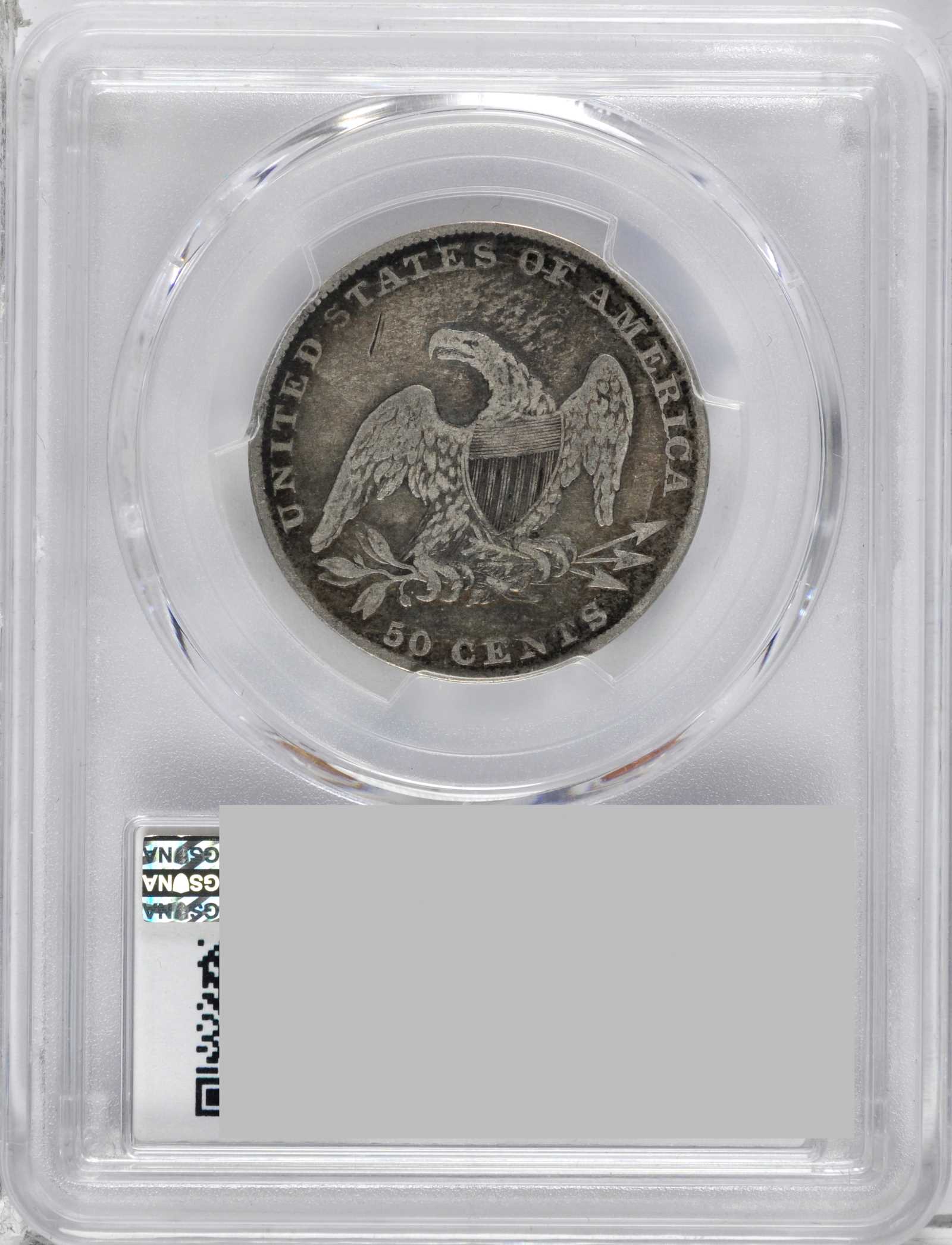 1837 50c Reeded Edge, GR-3 VG10 thumbnail 3