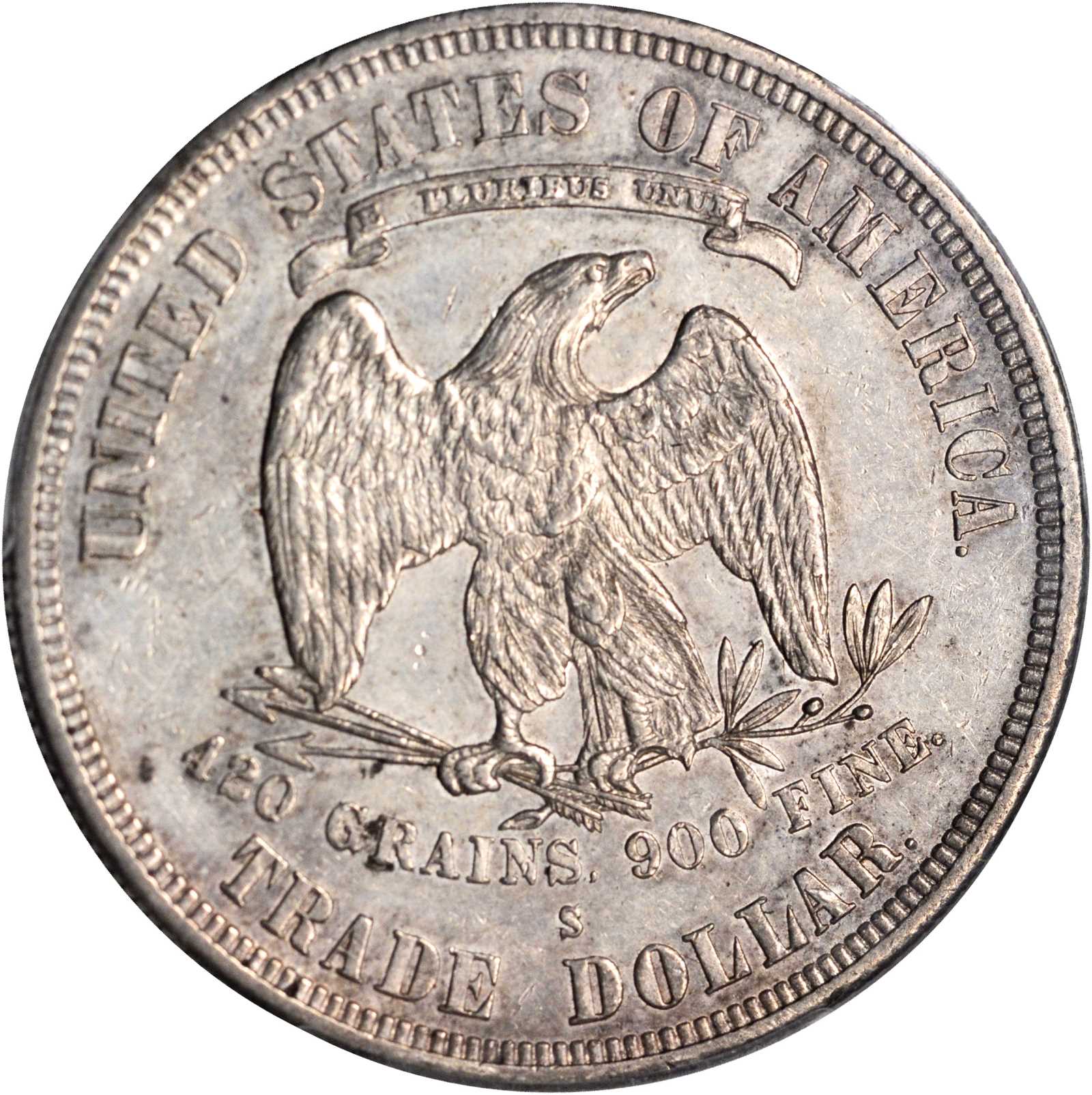 1878-S Trade$ Doubled Die Reverse, FS-801 AU53 thumbnail 2