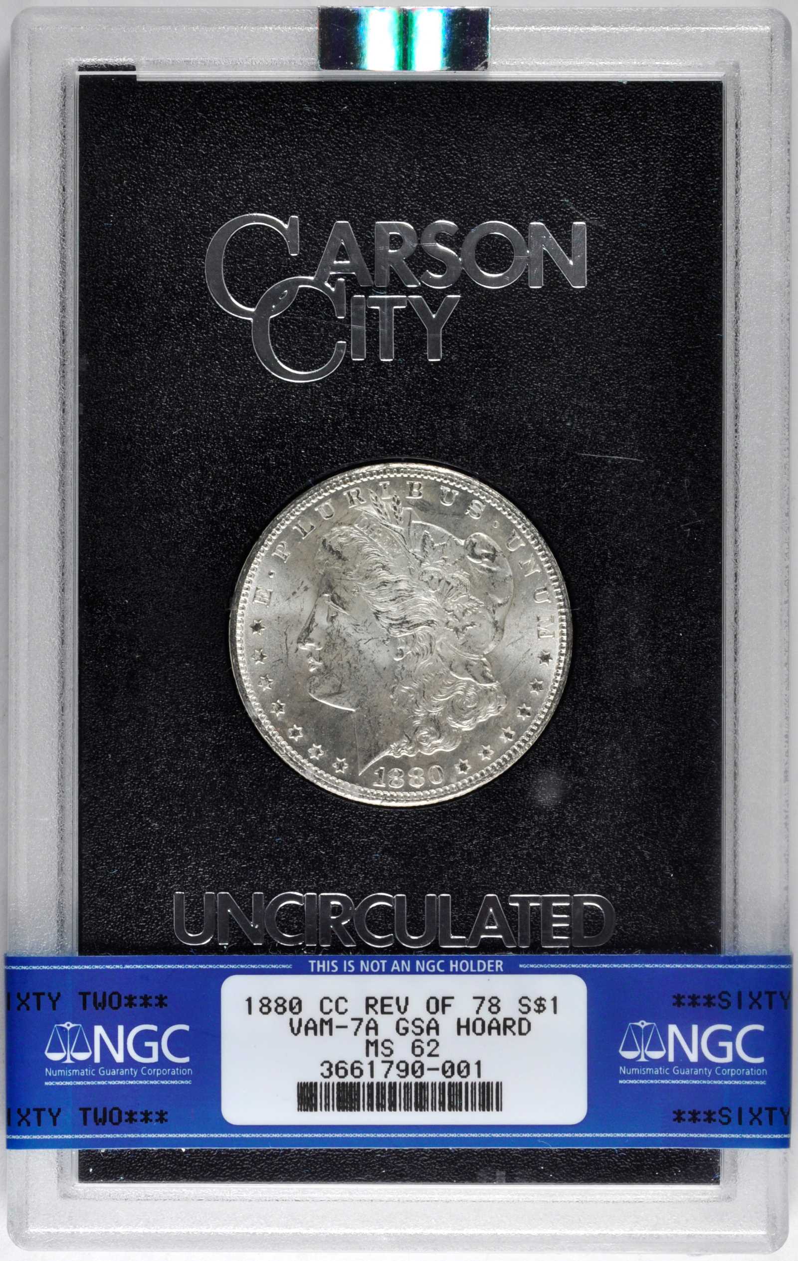 1880-CC $1  GSA Hoard, Reverse of 1878, 8/7, VAM-7 MS60 thumbnail 8