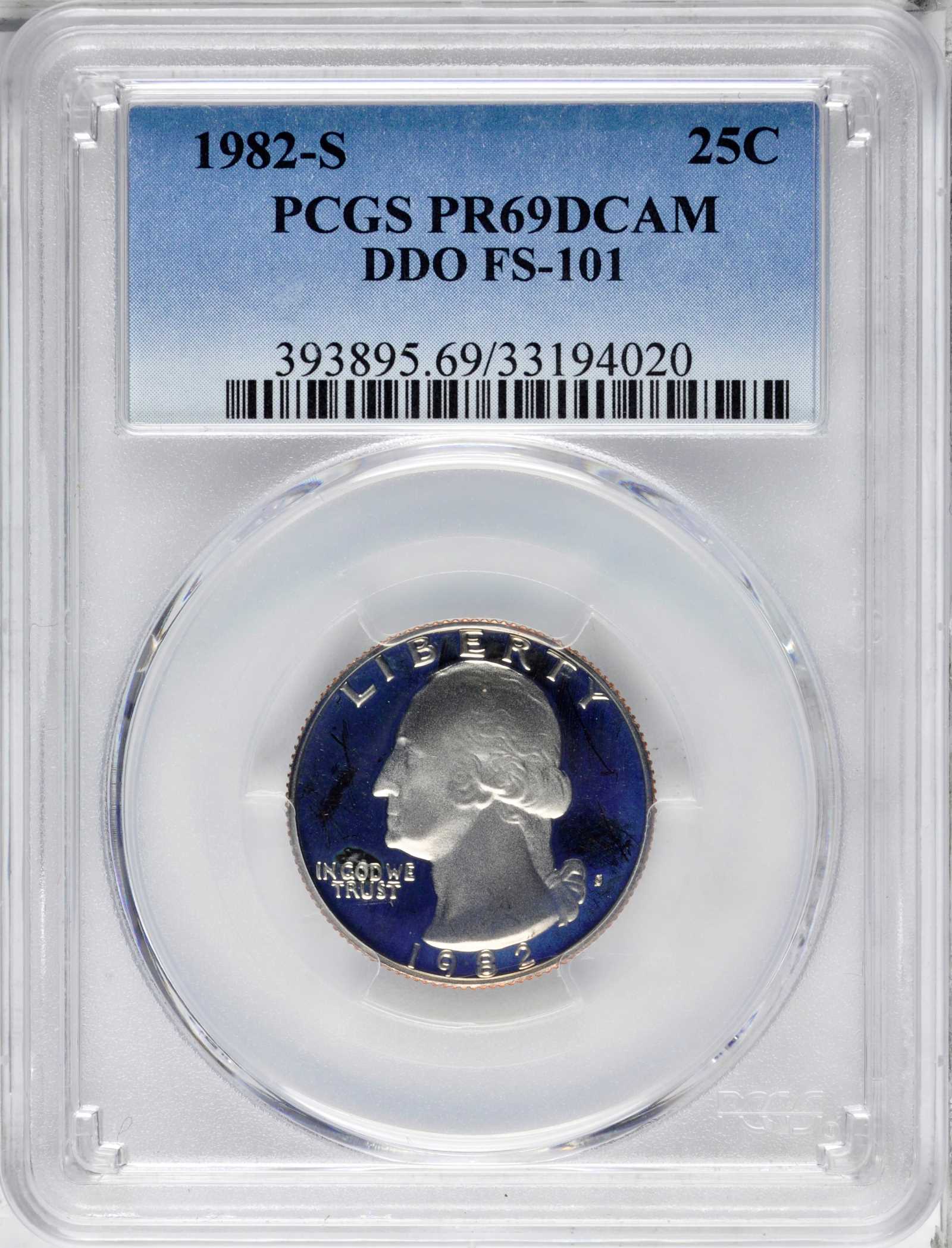 1982-S 25c Doubled Die Obverse, FS-101 PR DCAM thumbnail 5