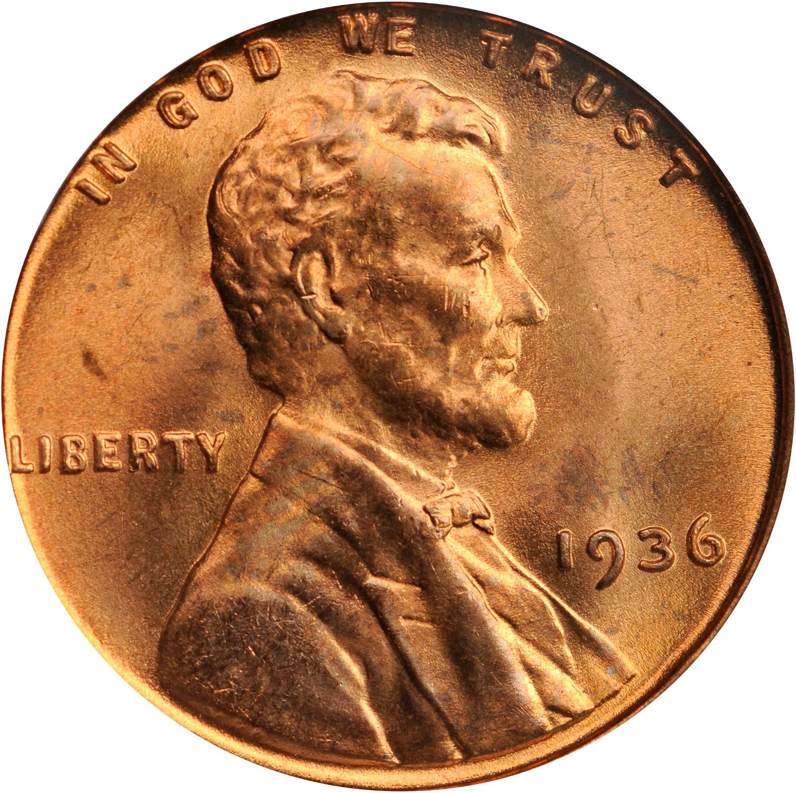 1936 Lincoln Cent. FS-103. Doubled Die Obverse, Type III. MS-66 RD (PCGS).