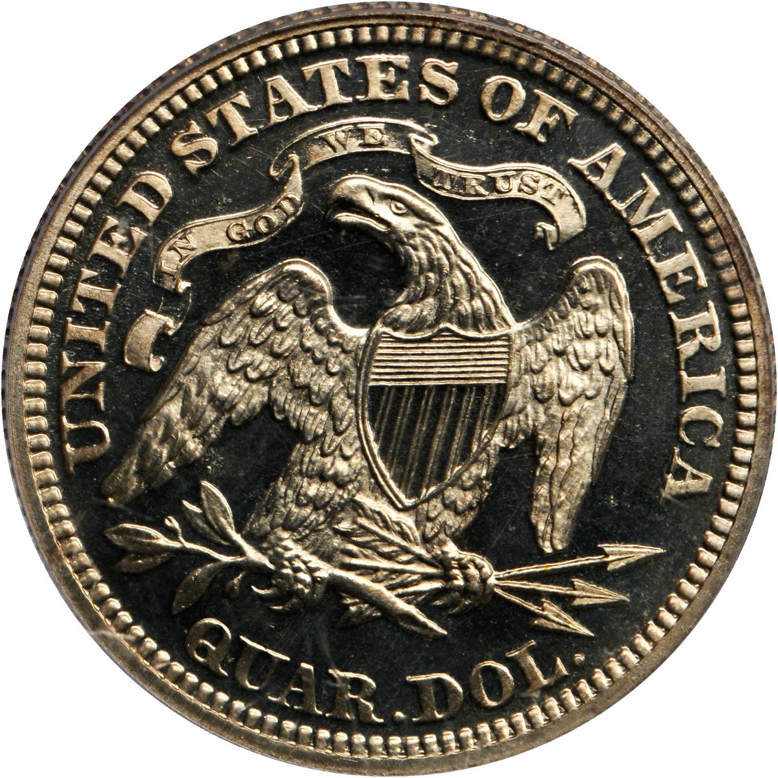 1864 P25c Silver, J-386 PR DCAM thumbnail 6