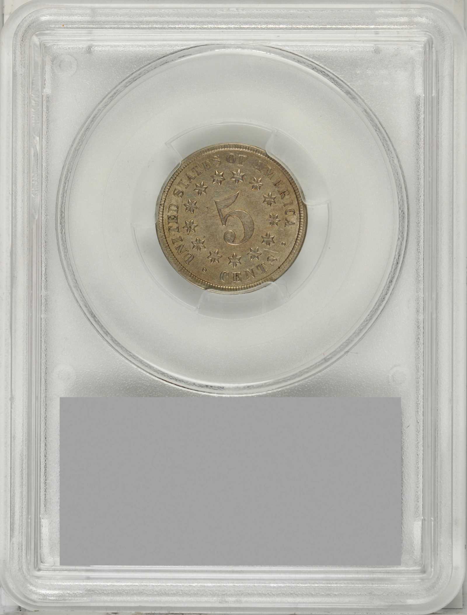 1868 5c Reverse of 1868, FS-902 AU53 thumbnail 3