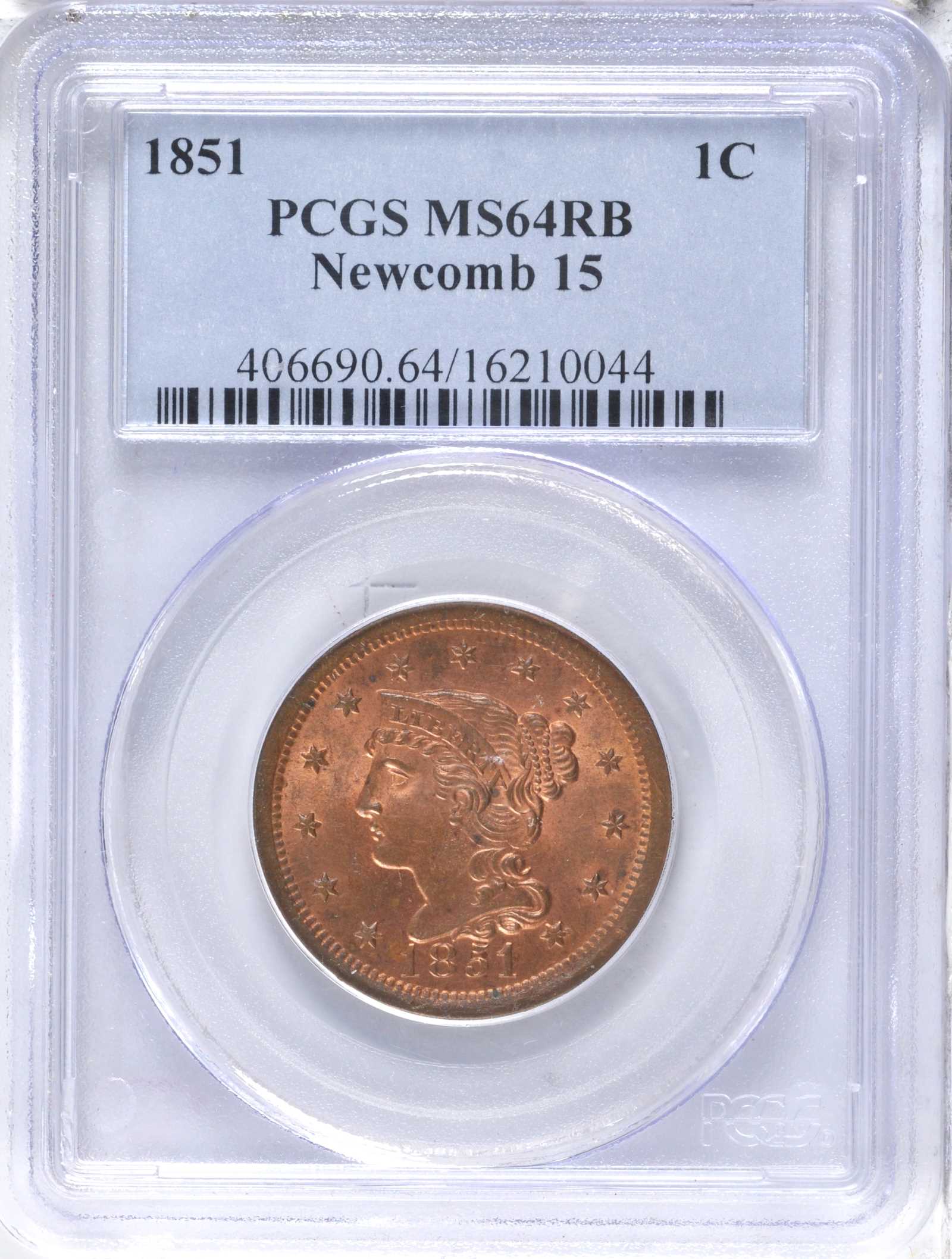 1851 1c N-15 MS RB thumbnail 2