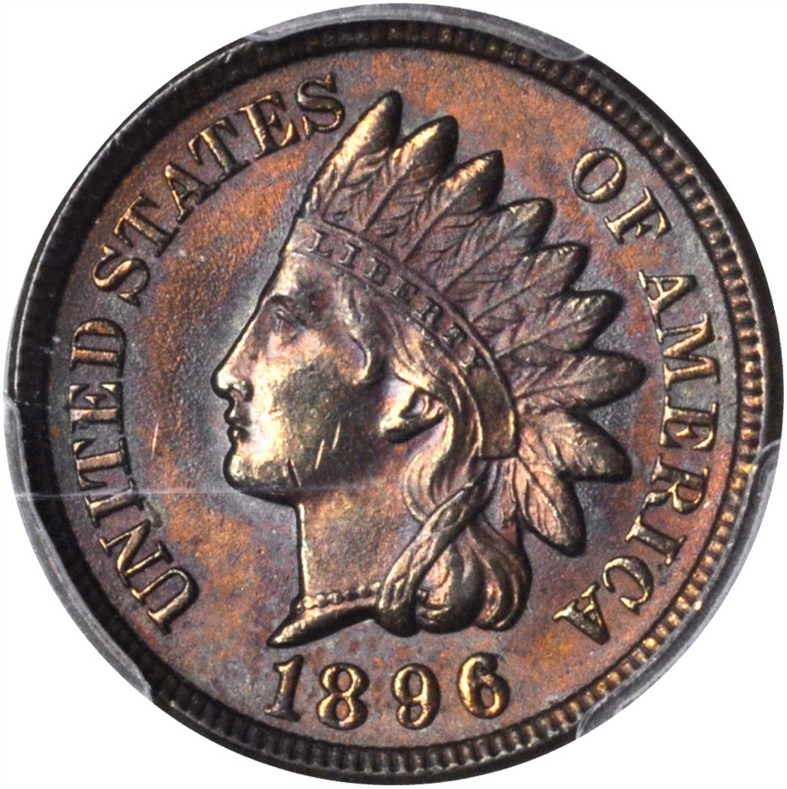 1896 Indian Cent. Snow-1, FS-301. Repunched Date. MS-63 BN (PCGS).