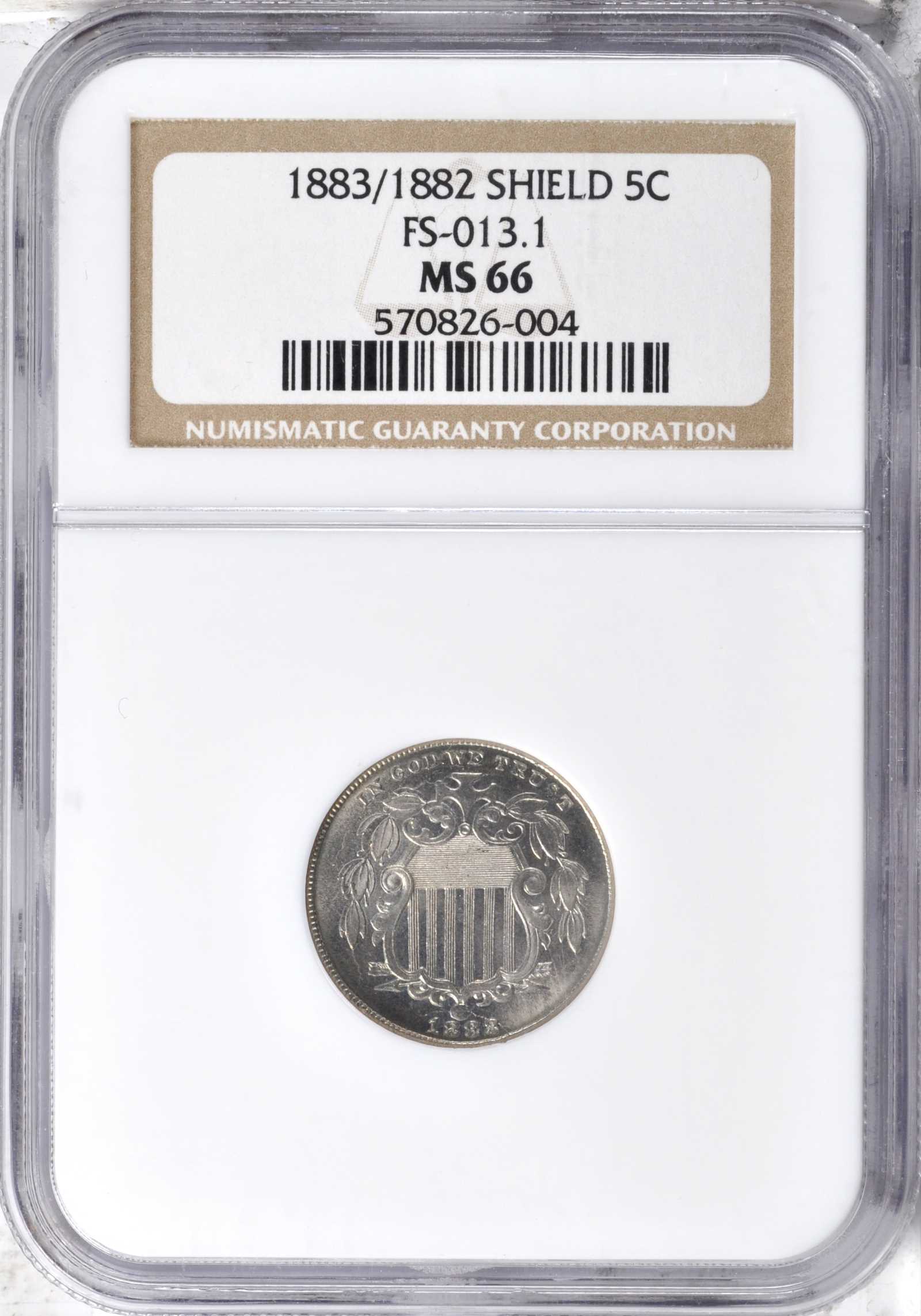 1883/2 5c Shield, Overdate, FS-302 VF25 thumbnail 22