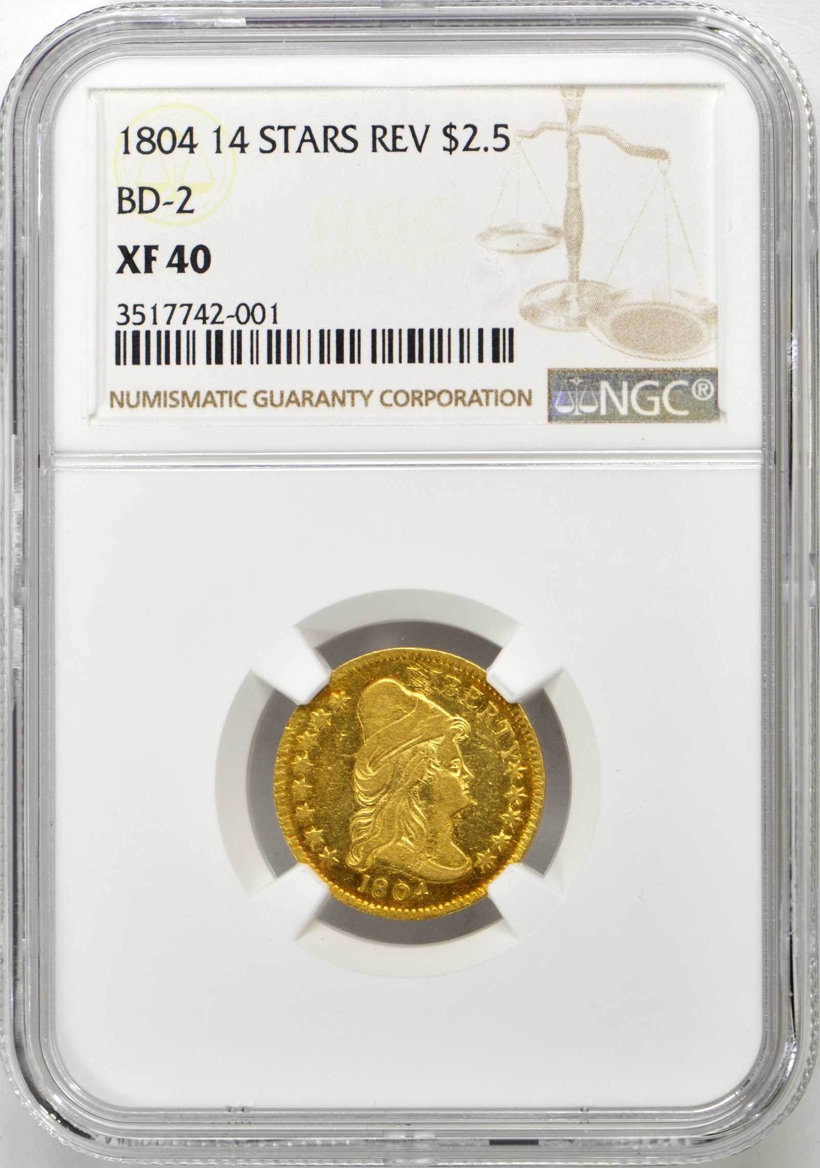 1804 $2 1/2 14 Star Reverse, BD-2 MS thumbnail 17