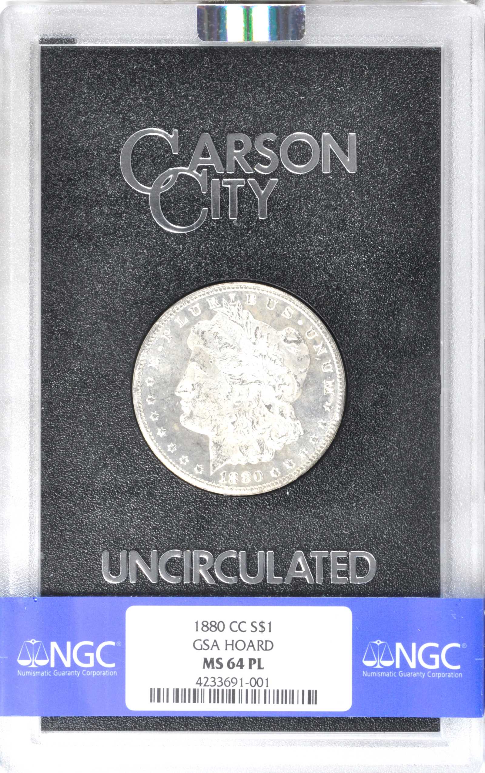 1880-CC $1  GSA Hoard, 8/Low 7 MS PL MS64 PL thumbnail 4