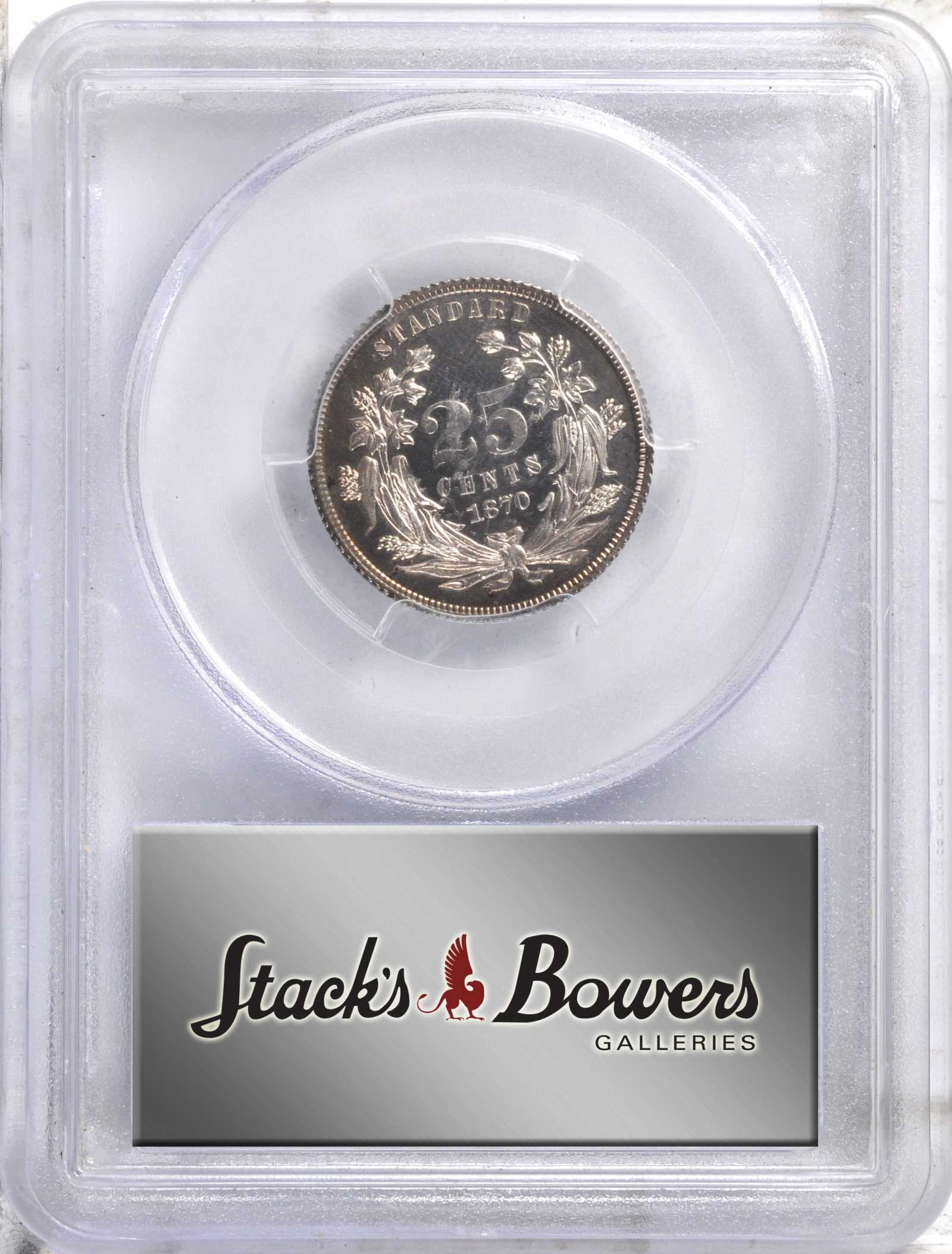 1870 P25c Silver, J-894 PR CAM thumbnail 9