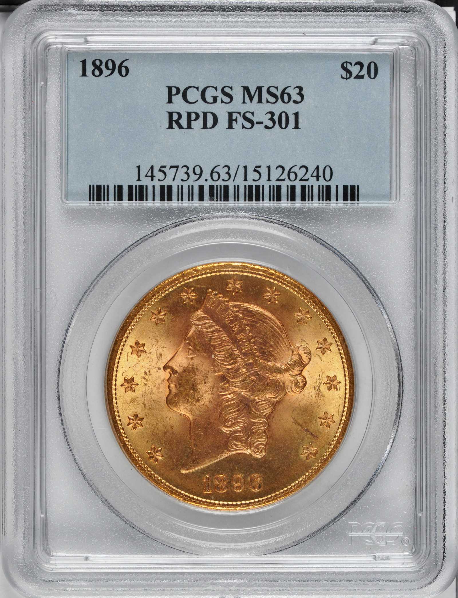 1896 $20  Repunched Date, FS-301 MS thumbnail 12