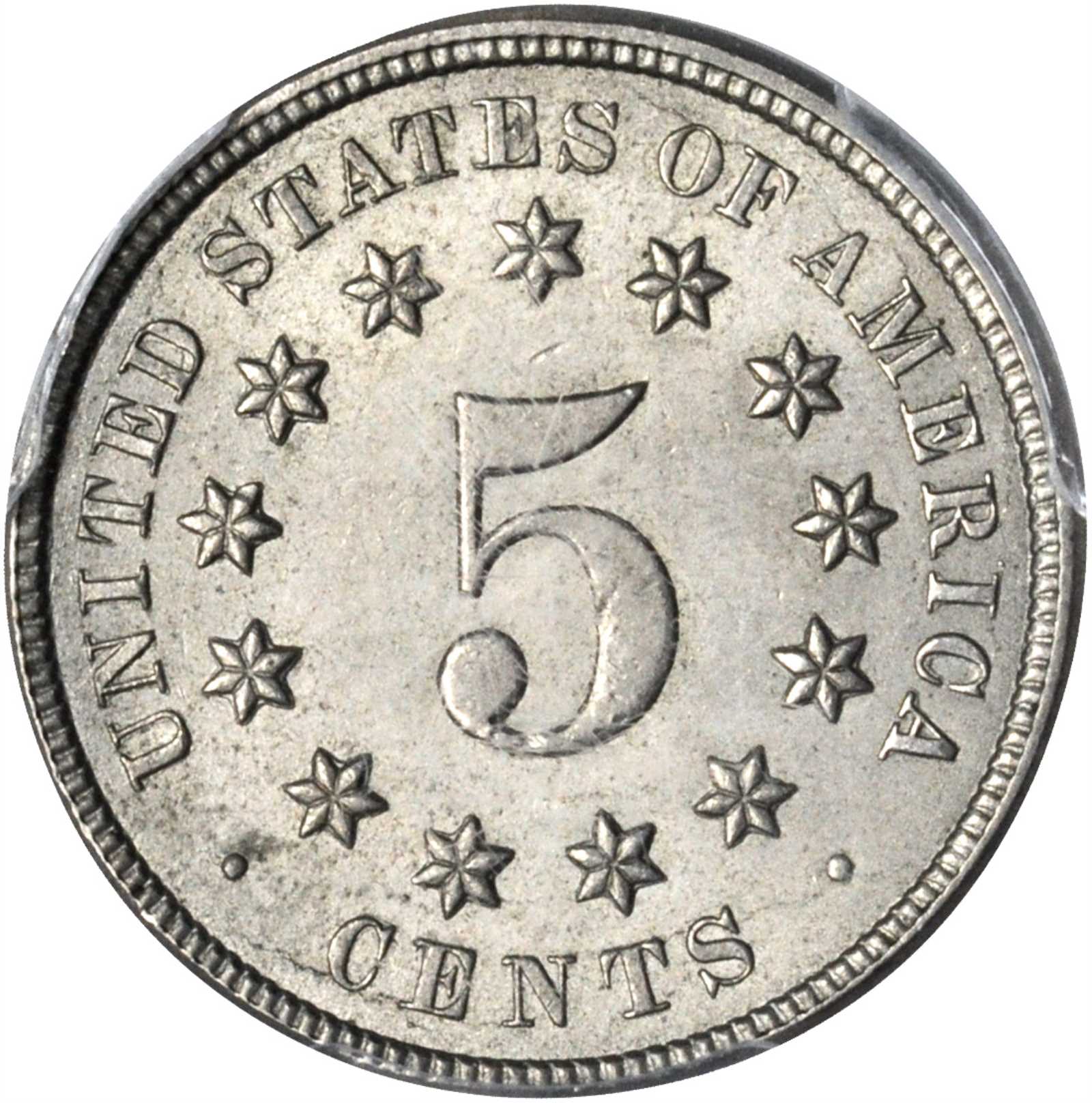1875 5c Double Die Obverse, FS-101 MS64 thumbnail 6