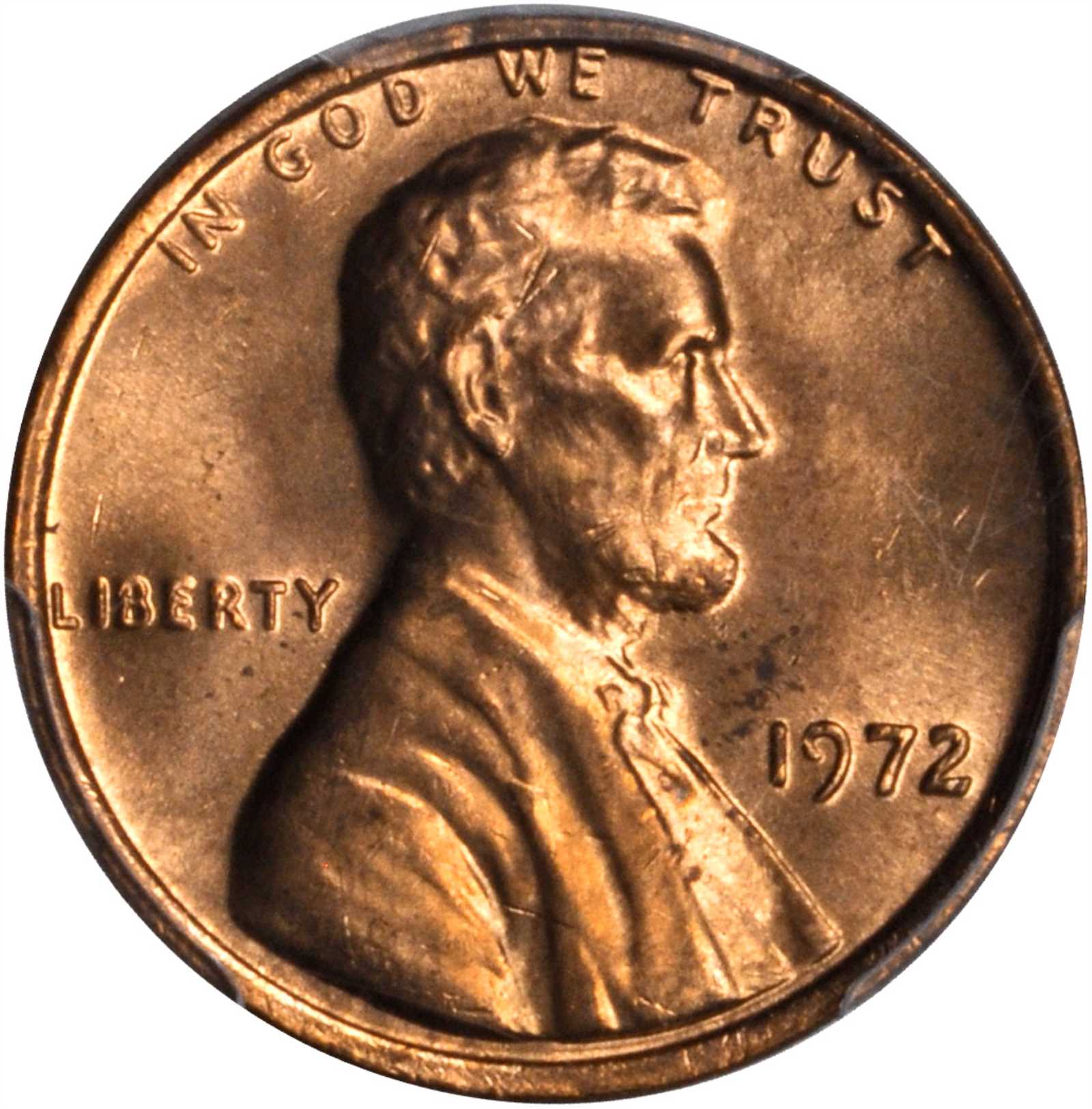 1972 Lincoln Cent. FS-105. Double Die Obverse. MS-65 RD (PCGS).