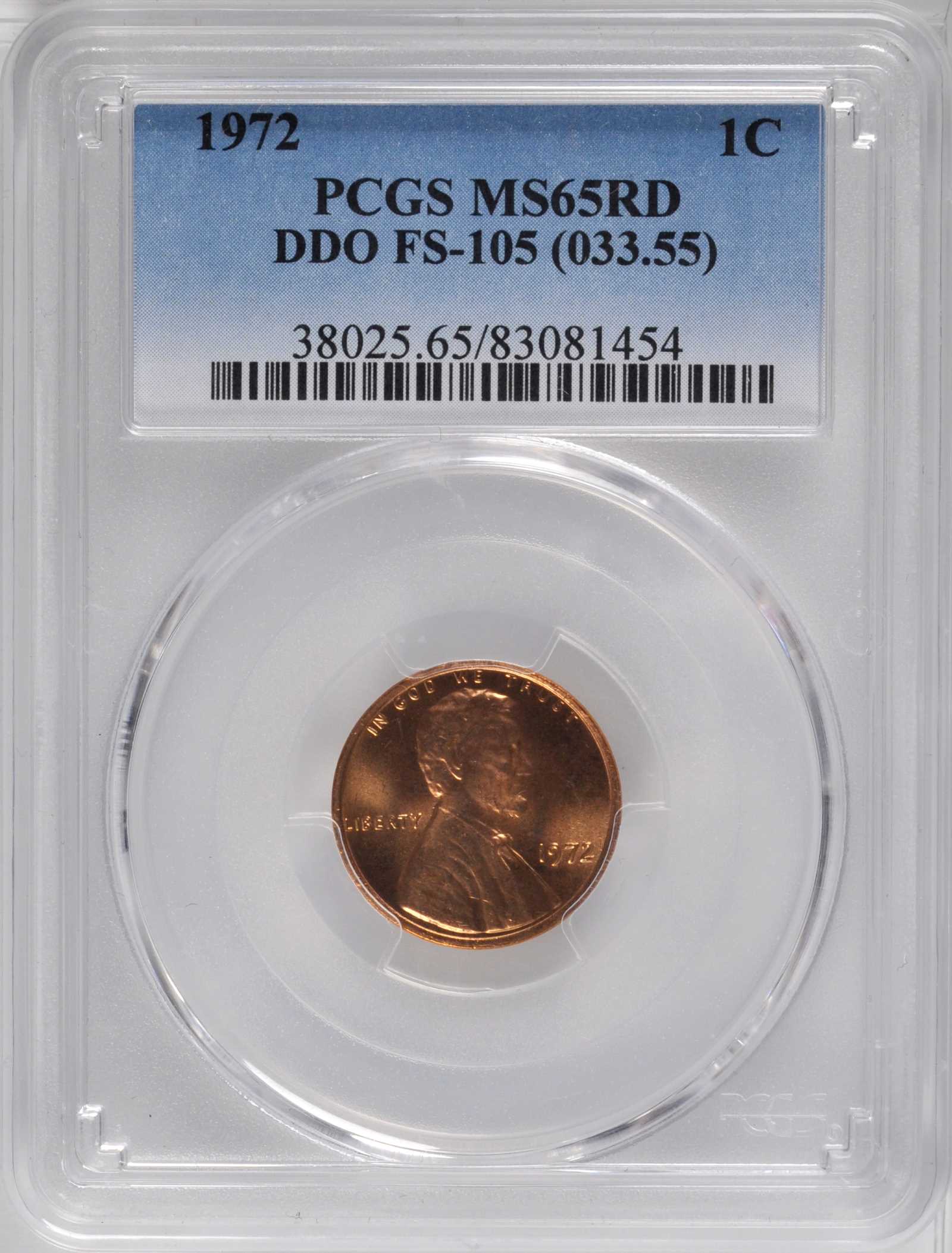 1972 1c Doubled Die Obverse, FS-105 MS RD thumbnail 7