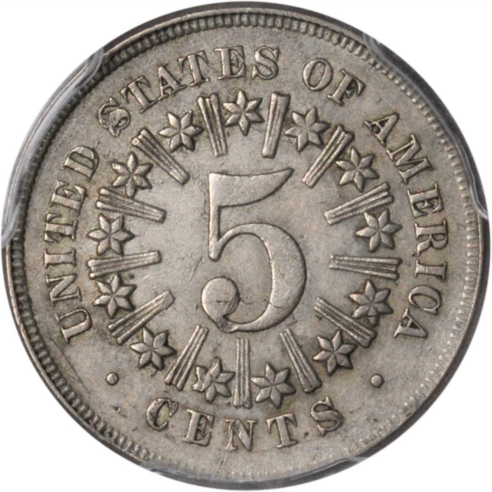 1866/1866 5c Rays, Repunched Date, FS-303 F15 thumbnail 6