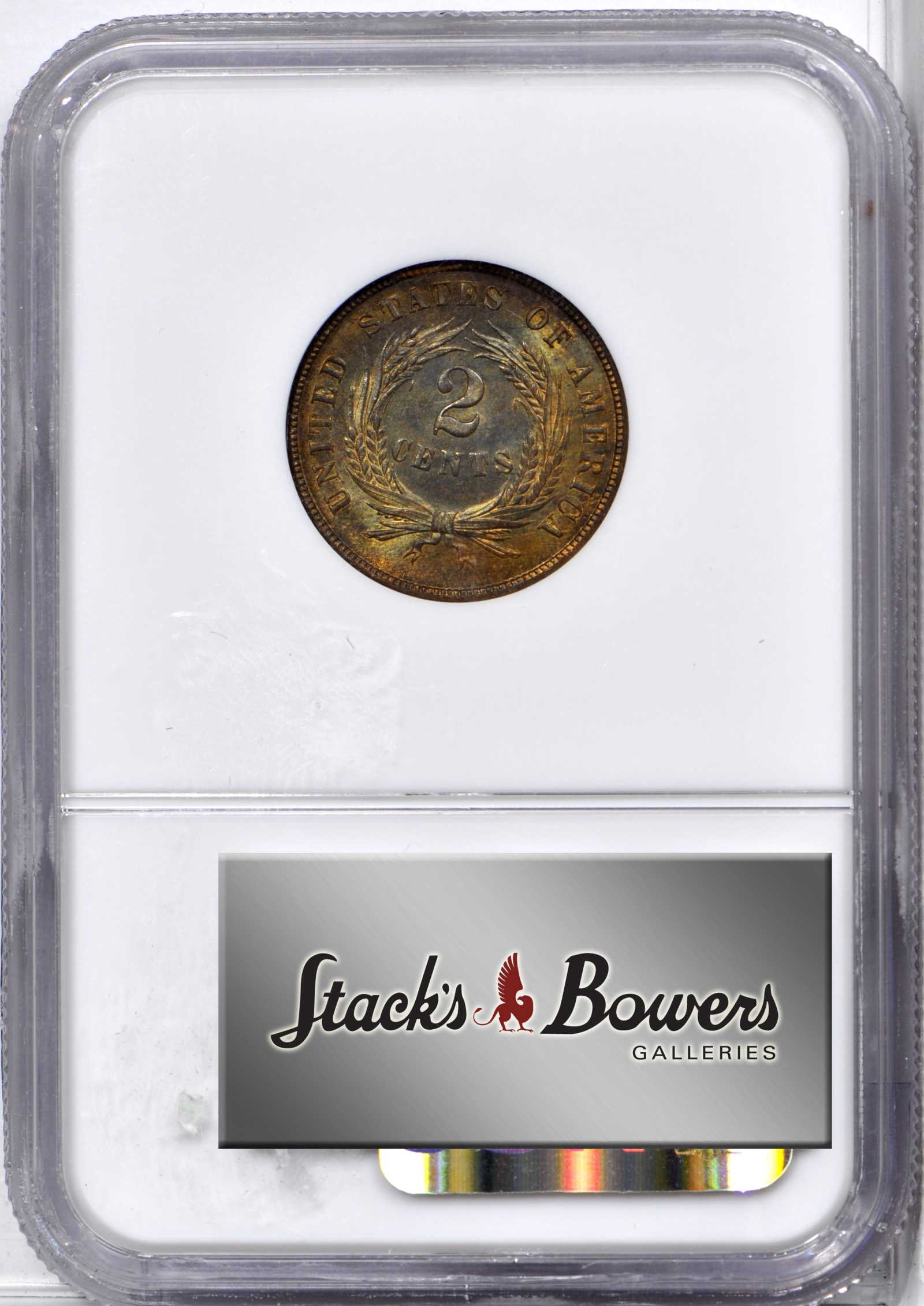 1864 2c Small Motto, FS-401 MS RB MS62 RB thumbnail 6