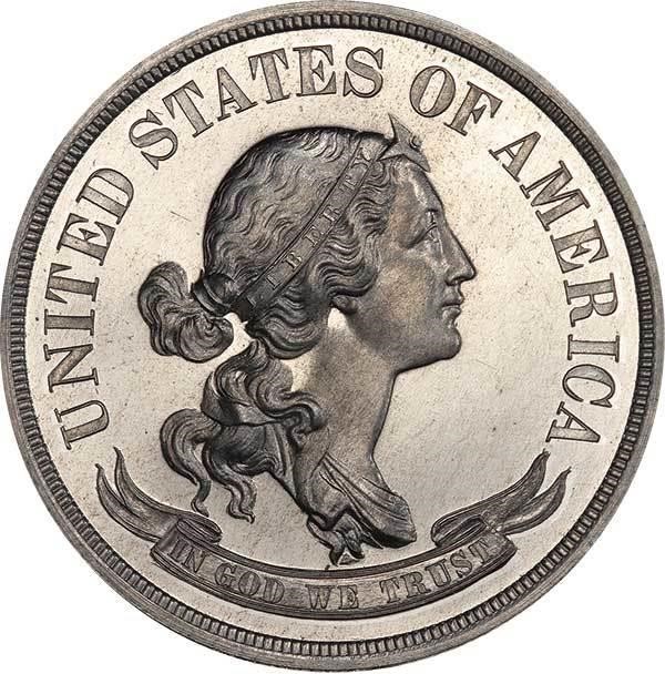 1870 P50c Aluminum, J-992 PR