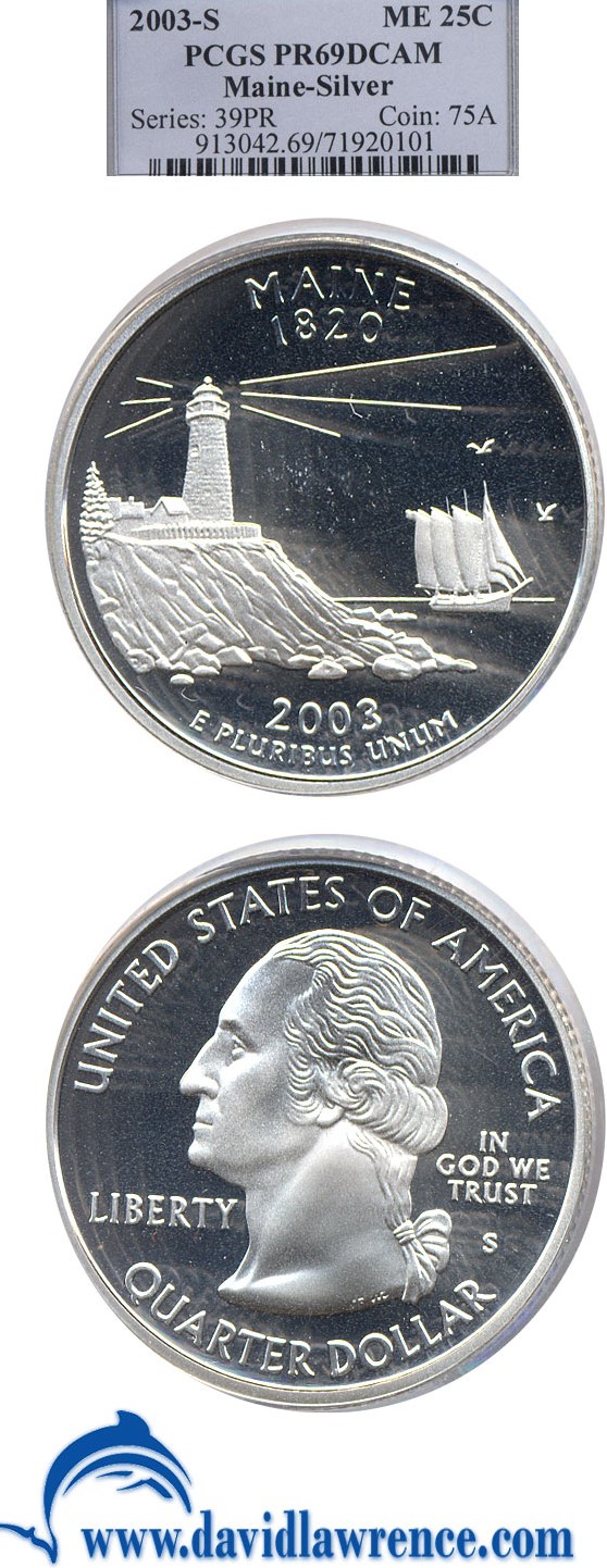 2003-S 25c Maine, Silver PR DCAM thumbnail 17