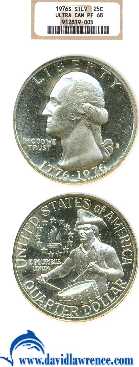1976-S 25c Silver NGC Proof 68 UCameo