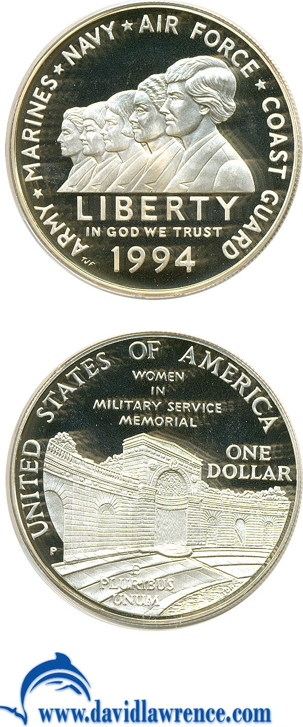 1994-P S$1 Women in Military Service Memorial PR DCAM PR66 DCAM thumbnail 15