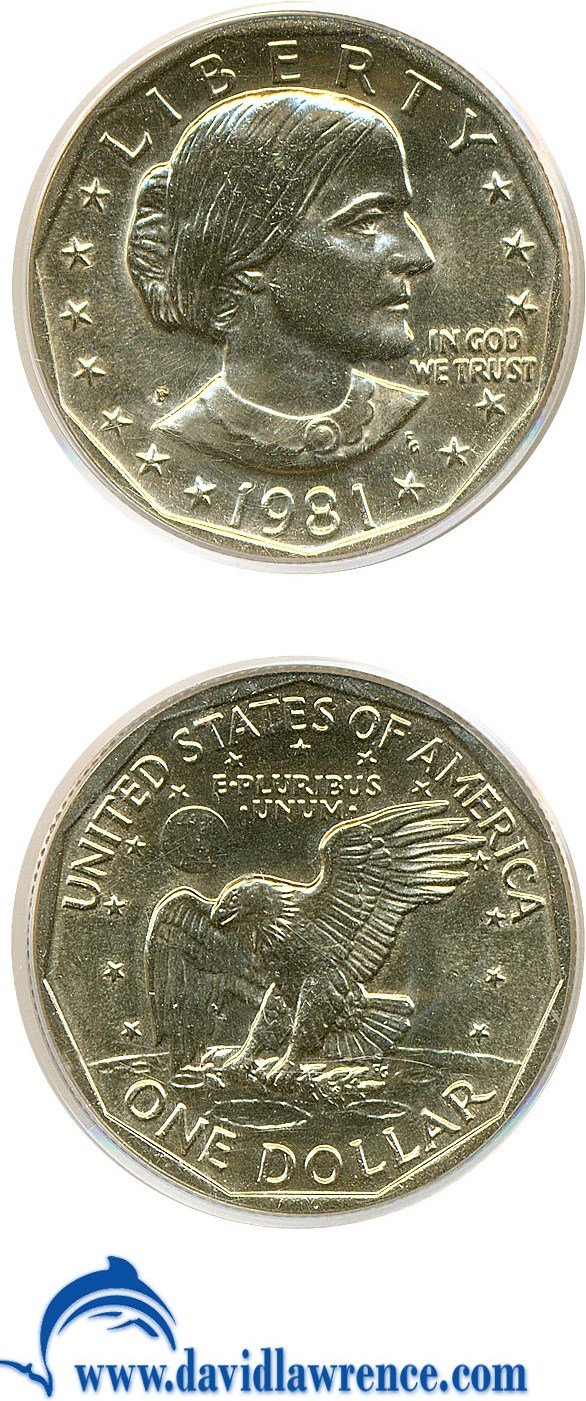 1981-P SBA $1 MS65 thumbnail 8