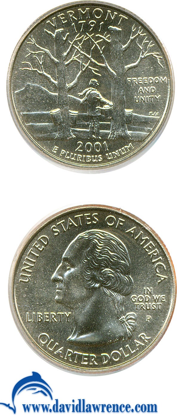 2001-P 25c Vermont AU53 thumbnail 22