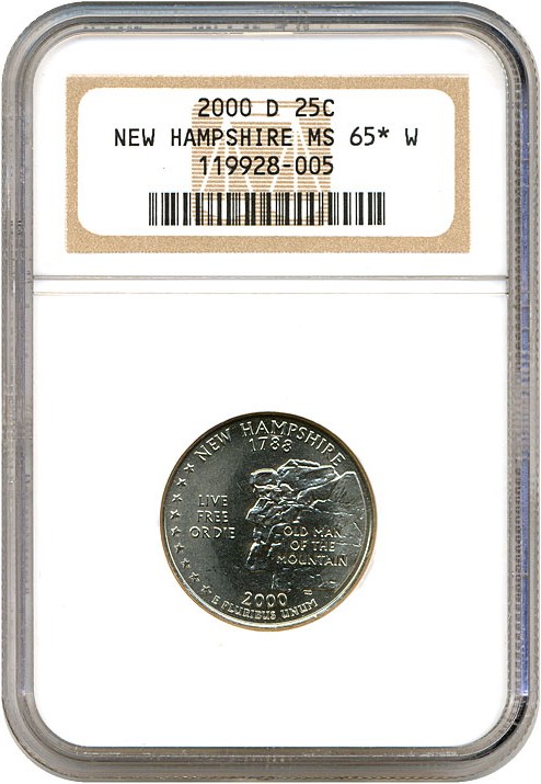 2000-D 25c New Hampshire AU53 thumbnail 17