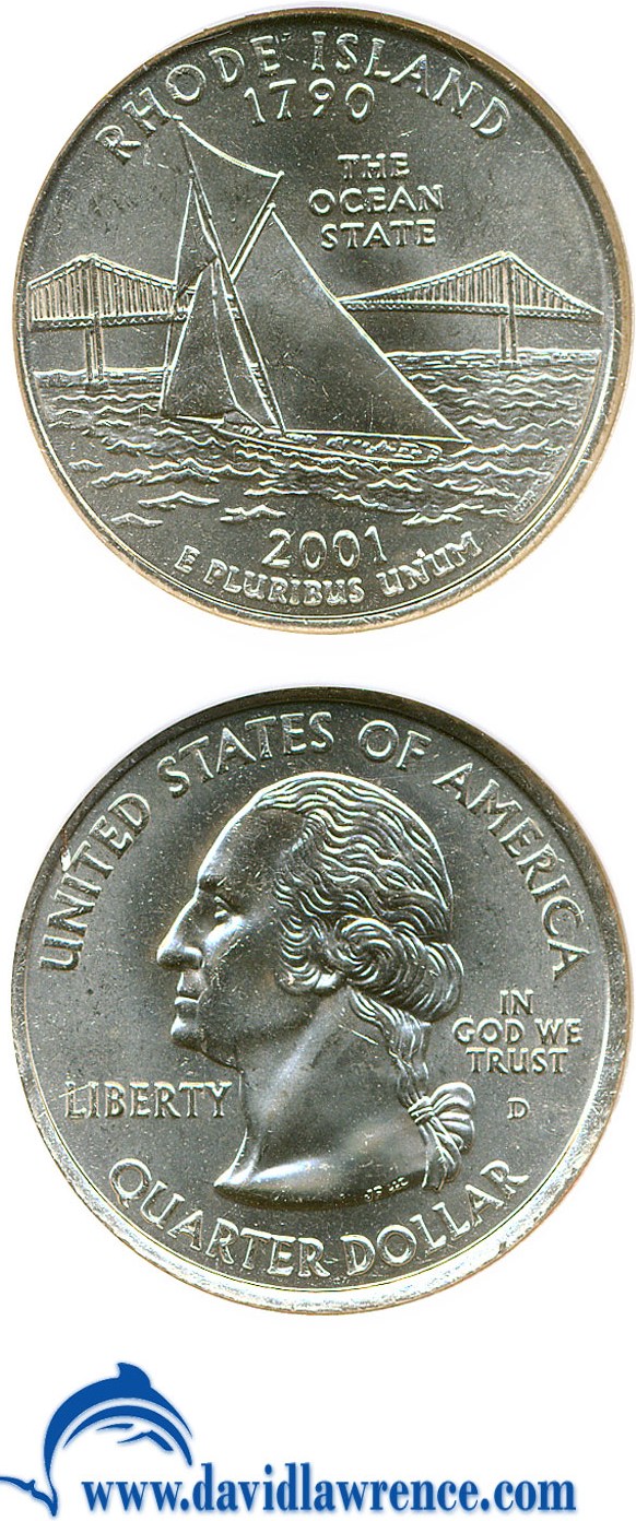 2001-D 25c Rhode Island AU50 thumbnail 12