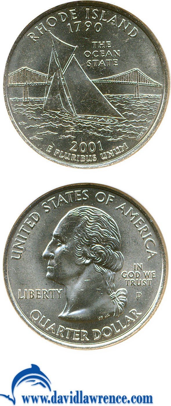 2001-D 25c Rhode Island AU50 thumbnail 10
