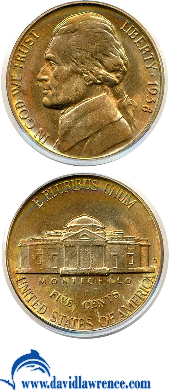 1938-D 5c Jefferson MS64 thumbnail 10