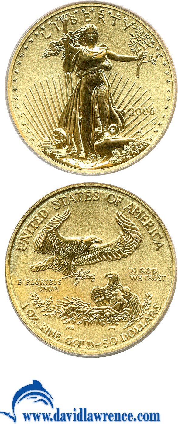 2006-W G$50  Gold Eagle, 20th Anniversary, Reverse Proof PR70 thumbnail 16