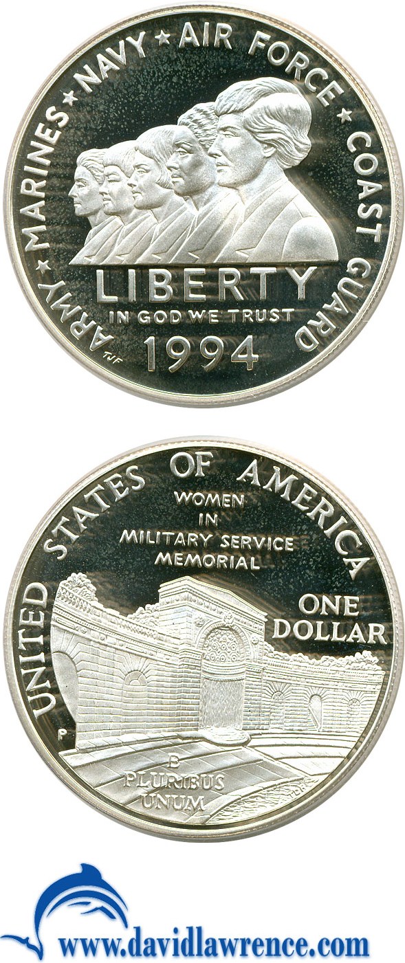 1994-P S$1 Women in Military Service Memorial PR DCAM PR66 DCAM thumbnail 13