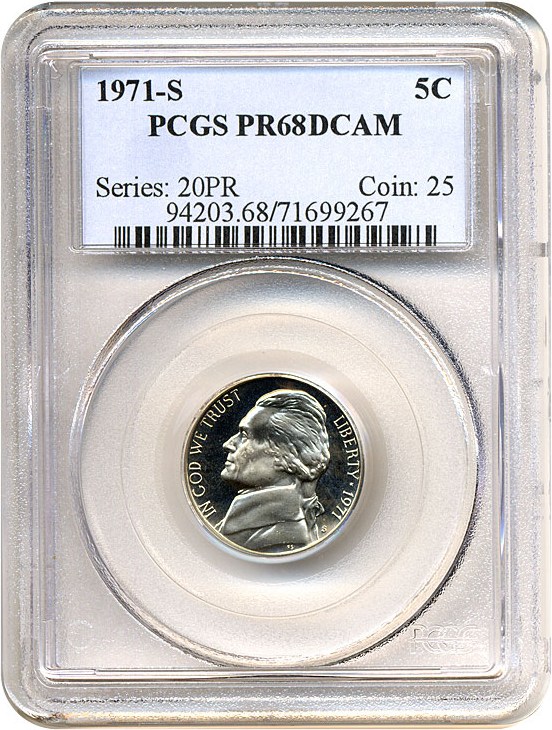 1971-S 5c PCGS Proof 68 DCameo