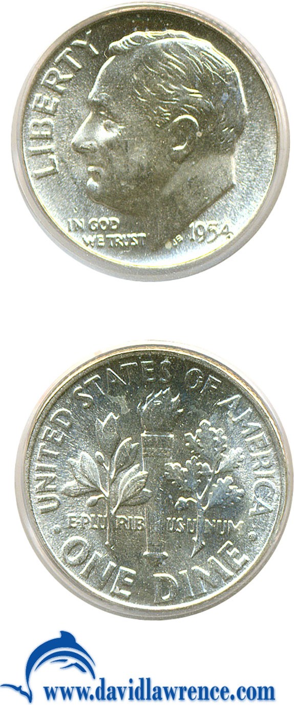 1954 10c MS FB MS64 FB thumbnail 2
