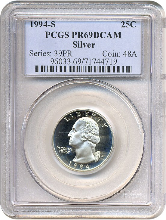 1994-S 25c Silver PR DCAM PR67 DCAM thumbnail 19