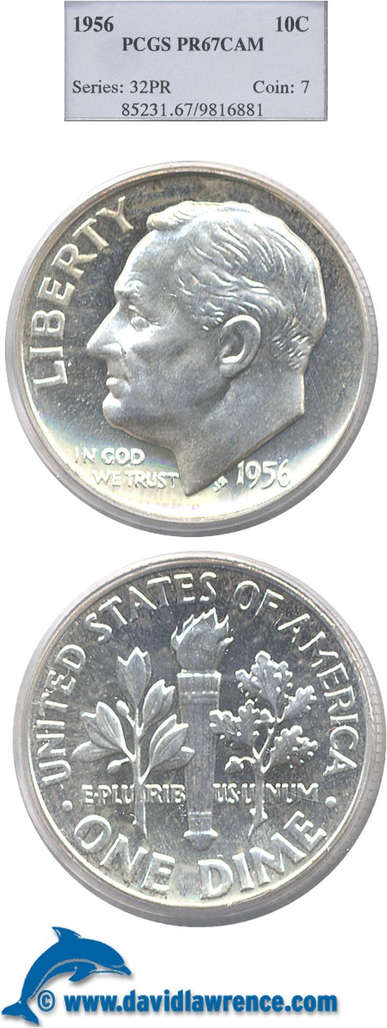 1956 10c Doubled Die Obverse, FS-101 PR CAM thumbnail 20