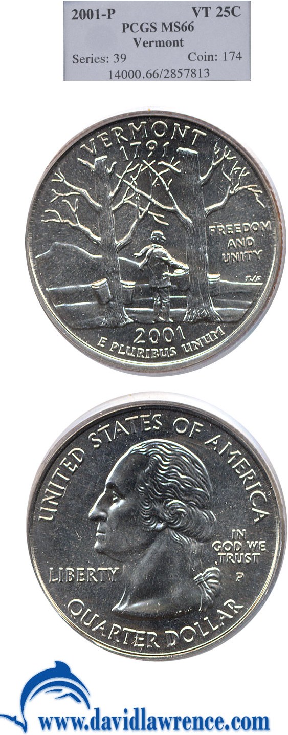 2001-P 25c Vermont AU53 thumbnail 24