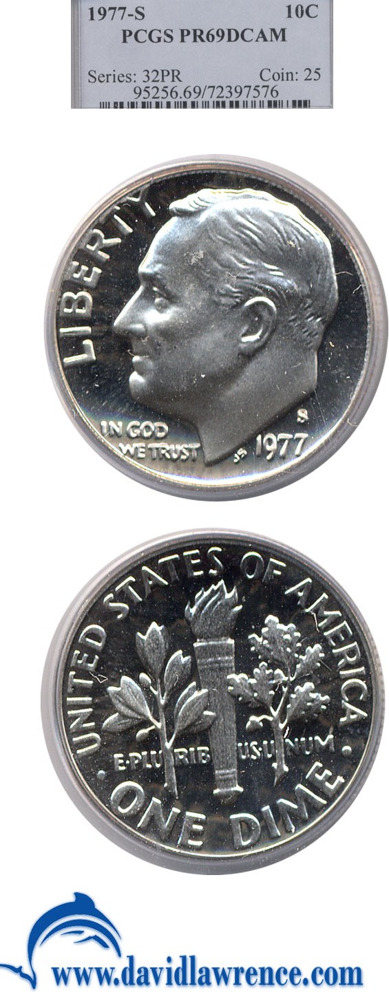 1977-S 10c PR DCAM PR62 DCAM CAC thumbnail 23