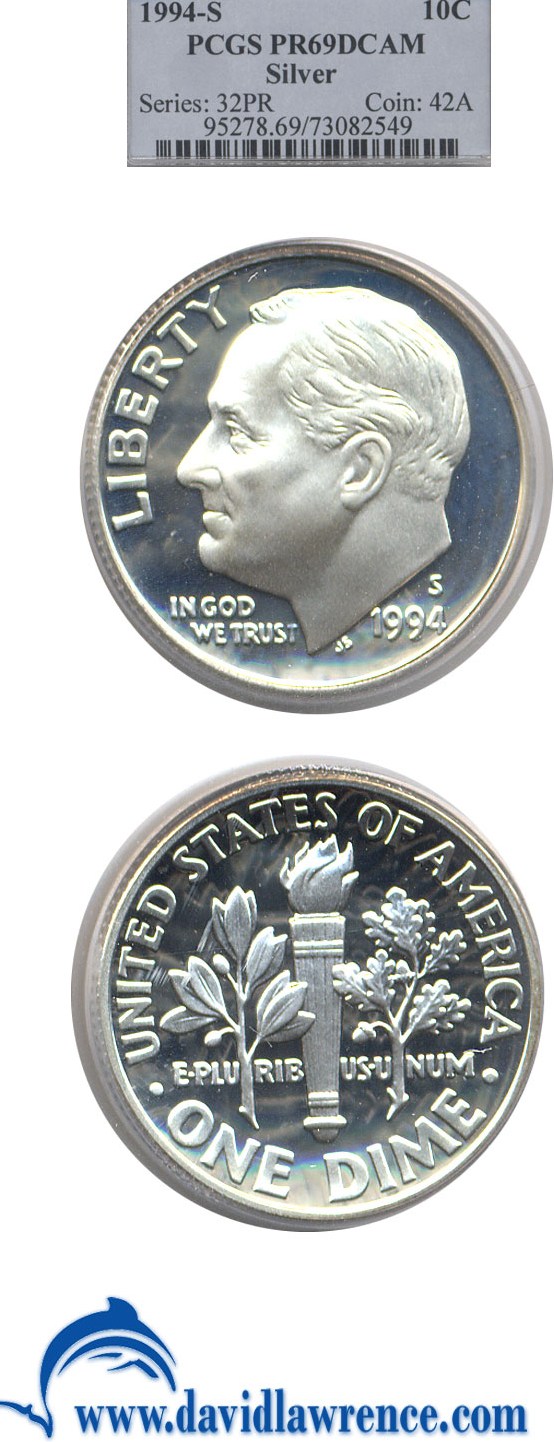1994-S 10c Silver PR DCAM thumbnail 16