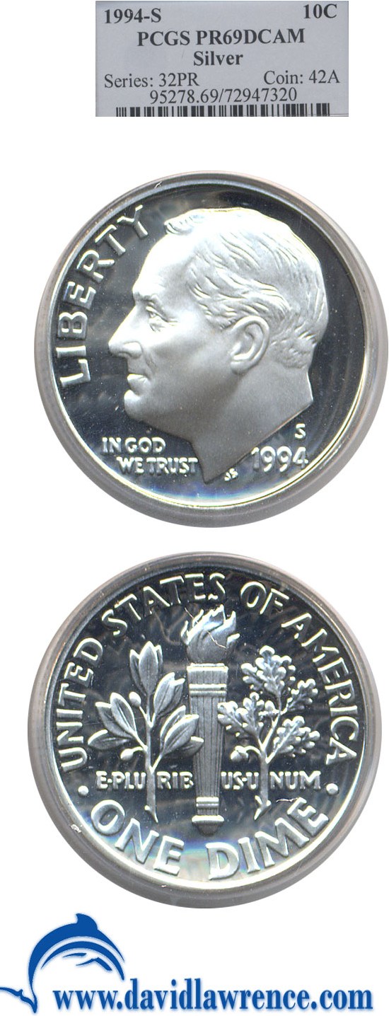 1994-S 10c Silver PR DCAM thumbnail 19