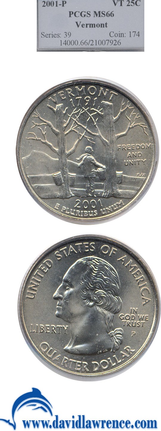 2001-P 25c Vermont AU53 thumbnail 23