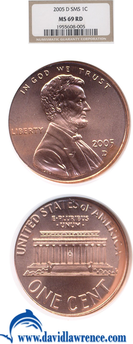 2005-D 1c SMS NGC MS69 RD