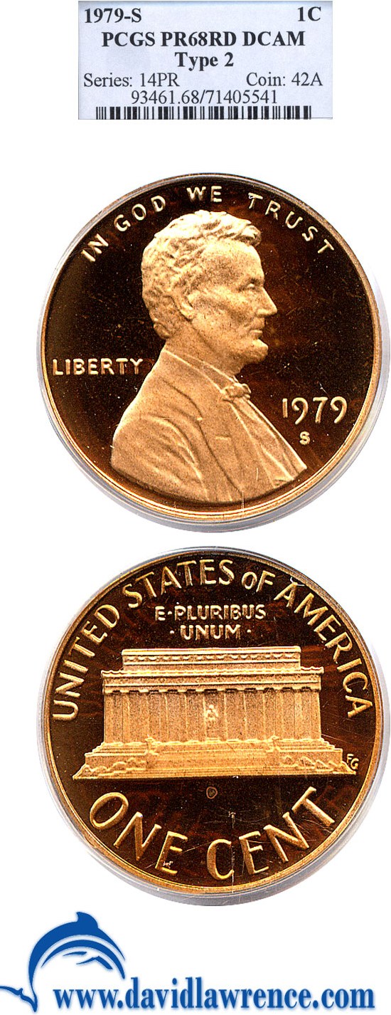 1979-S 1c Type 2 PCGS Proof 68 RD DCameo